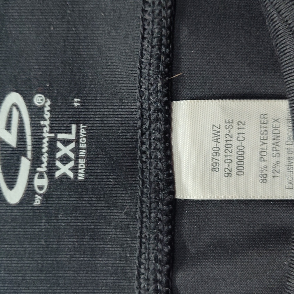 Champion Black Bike Shorts Stretchy Athletic Wear - Picture 5 of 6